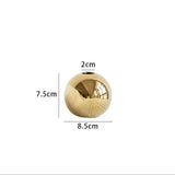 Plating Golden Ball Ceramic Vase Home Decoration