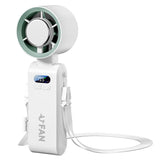 Foldable USB Neck Fan Digital Display Portable Handheld Cooling Fan 199-Speed Settings Powerful Turbo Fan for Outdoor Use