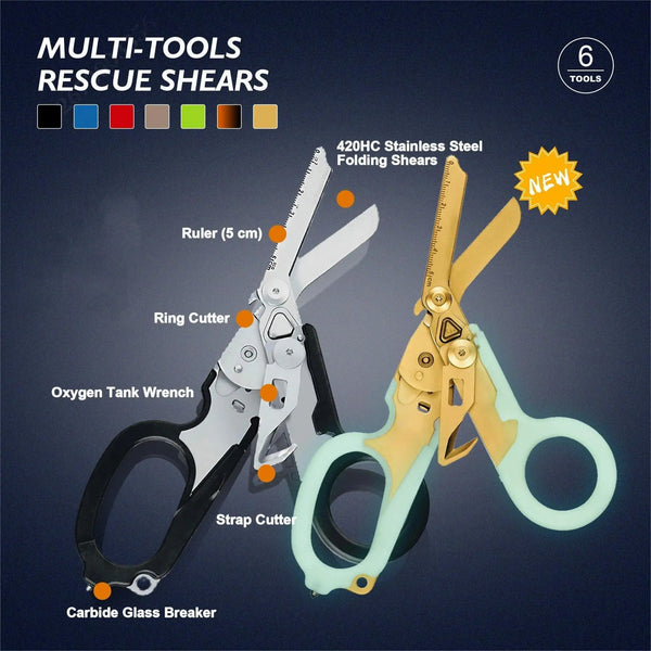 TrailRaiders™ Heavy-Duty EDC Emergency Tactical Shears